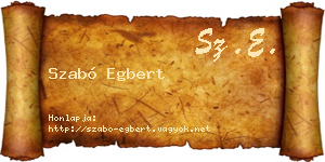 Szabó Egbert névjegykártya